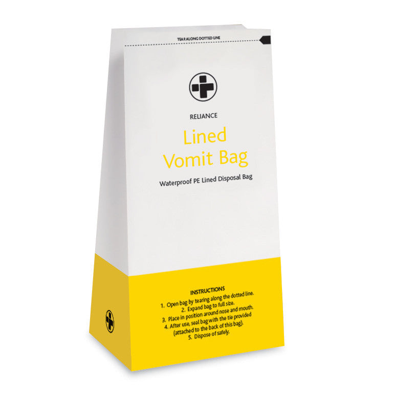 Vomit Bags Plastic Lined - PK of 25