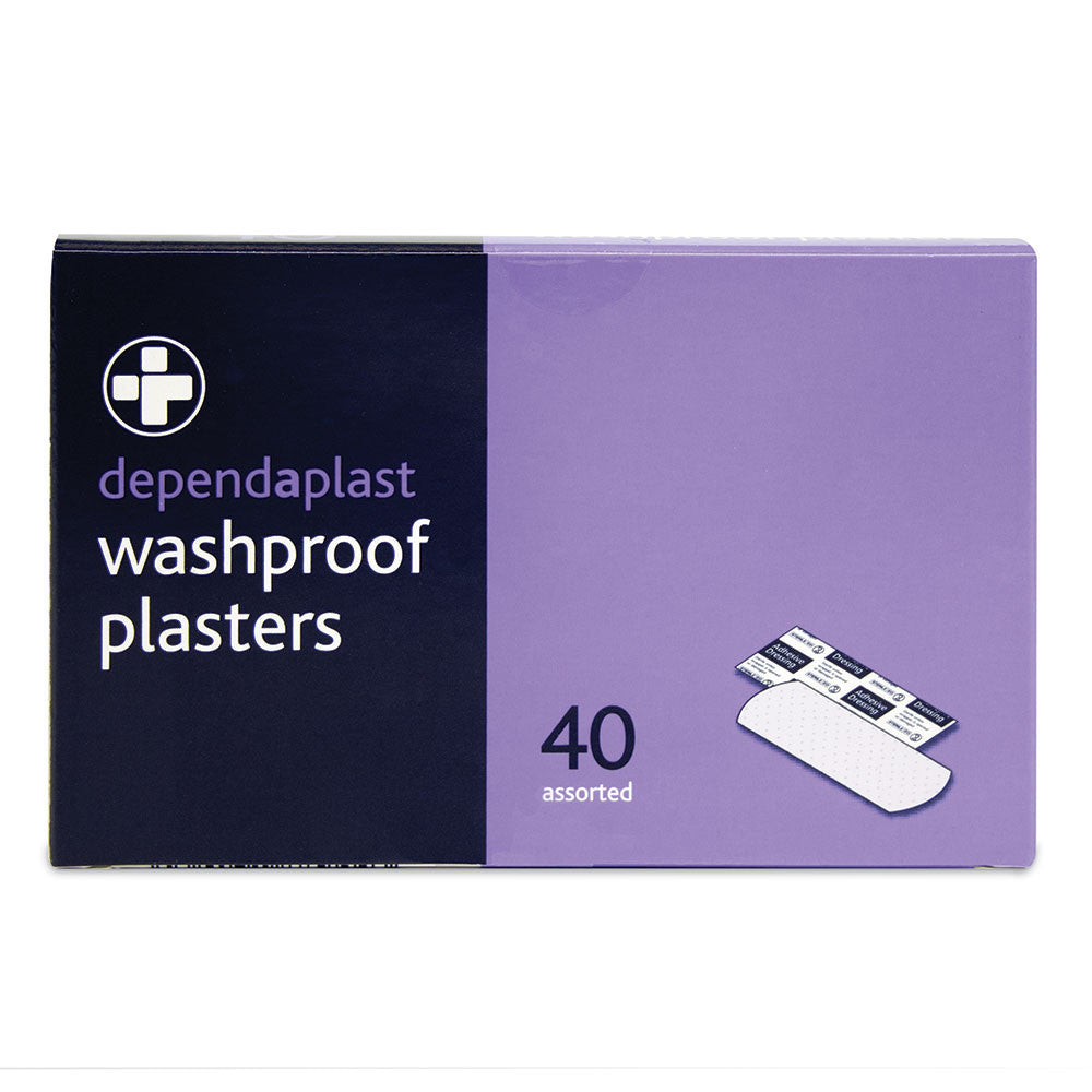 Dependaplast washproof plasters assorted box of 40 (for workplace kits)
