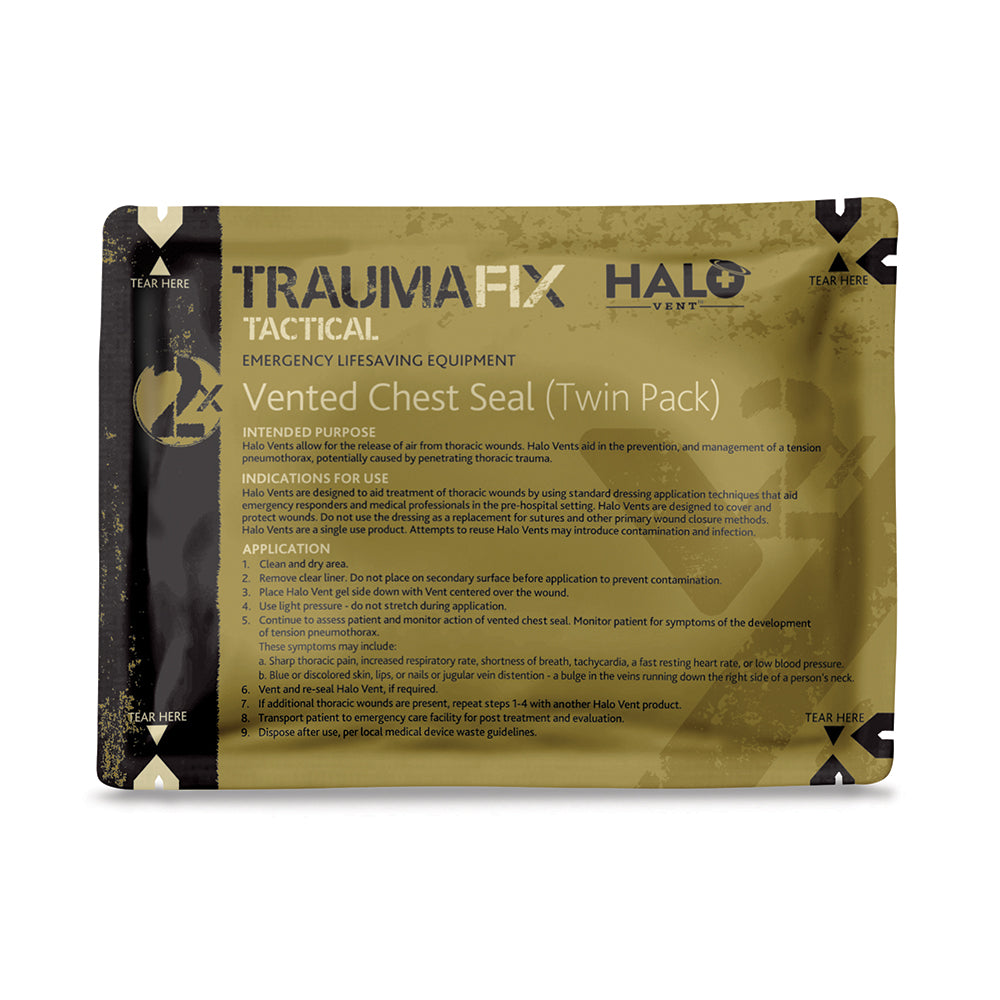 TRAUMAFIX™ TACTICAL
HALO VENT CHEST SEAL
TWIN PACK