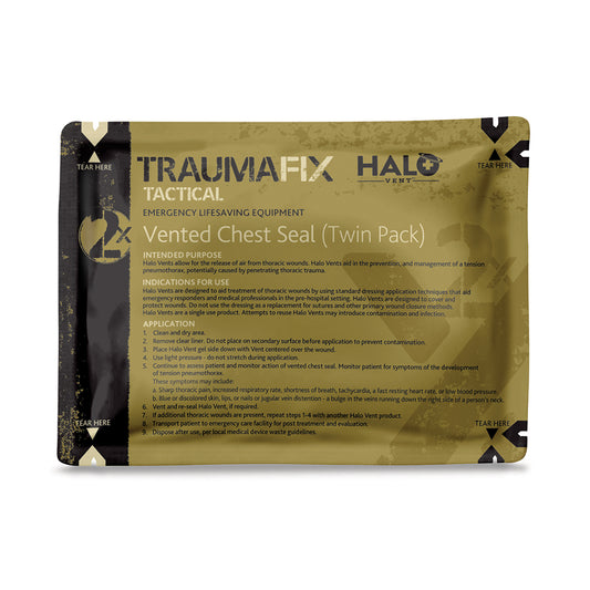 TRAUMAFIX™ TACTICAL HALO VENT CHEST SEAL TWIN PACK