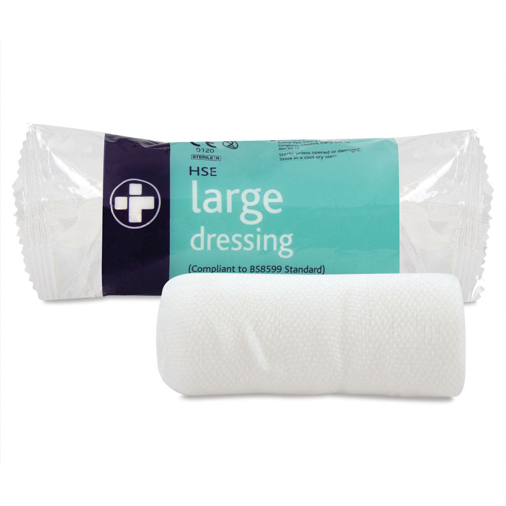 Large HSE dressing 18cm x 18cm sterile unboxed