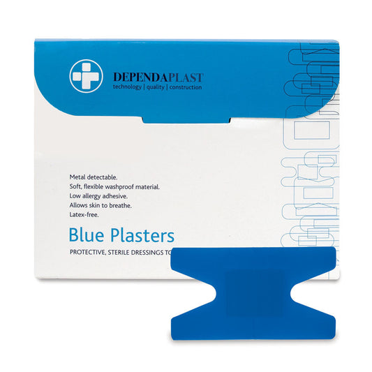 Dependaplast Blue Food Area Plasters Anchor Box of 50