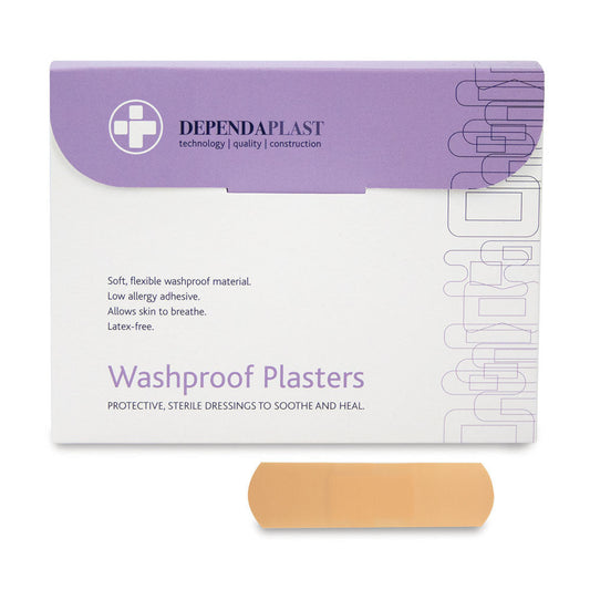 Dependaplast Washproof Plasters 7.5cm x 2.5cm Box of 100